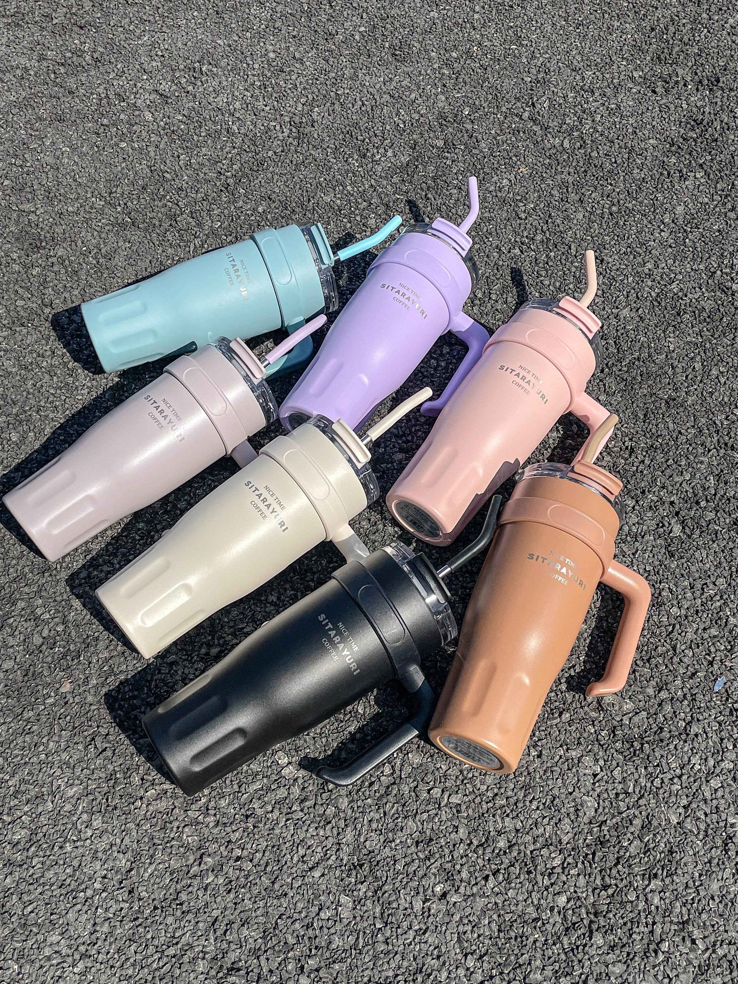 1140ML Stainless Steel Large Capacity Water Cup, Insulation Car and Simple Office Straw Ice Tumbler