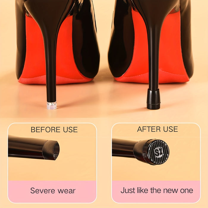 3 Sets High Heel Shoes Heel Protectors Silent Wearable Anti-slip Sound-absorbing Heel Protectors, Grass Wedding Office And Party Anti-slip Heel Protectors