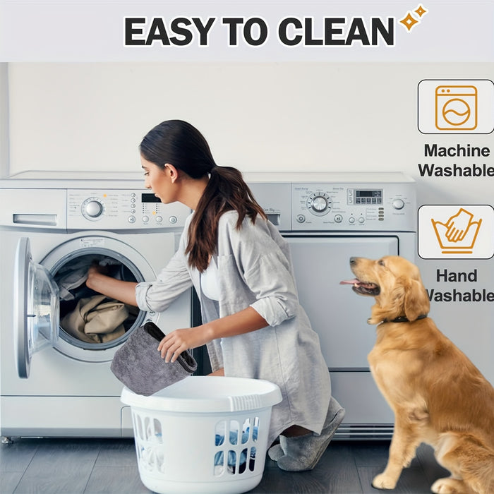 1pc Super Absorbent Dog Drying Coat with Magic Sticker, Adjustable Collar & Waist, Quick-Drying Pet Towel for Small, Medium, Large Dogs and Cats