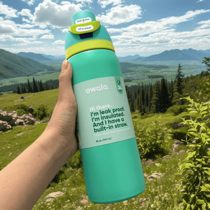 Owala freesip 32oz Stainless Steel Vacuum Insulated Tumbler with Straw Lid & Handle - Double-Wall Thermal Cup, Leakproo Travel, Office Reusable Insulated Bottle for Hot/Cold Drinks, Gym, Travel, Office Available in multiple c