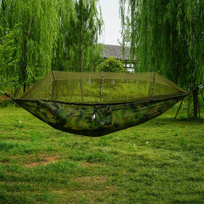 Anti-Rollover Double Hammock with Mosquito Net for Outdoor Camping and Home Use Christmas Gift