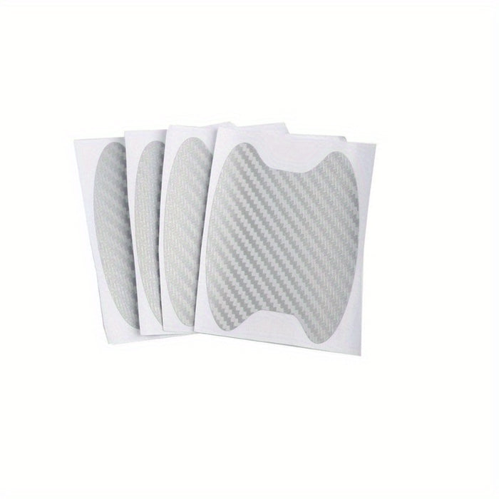 4 pcs 4 Pcs Universal Carbon Fiber Car Door Handle Protectors - Scratch Resistant Adhesive Film