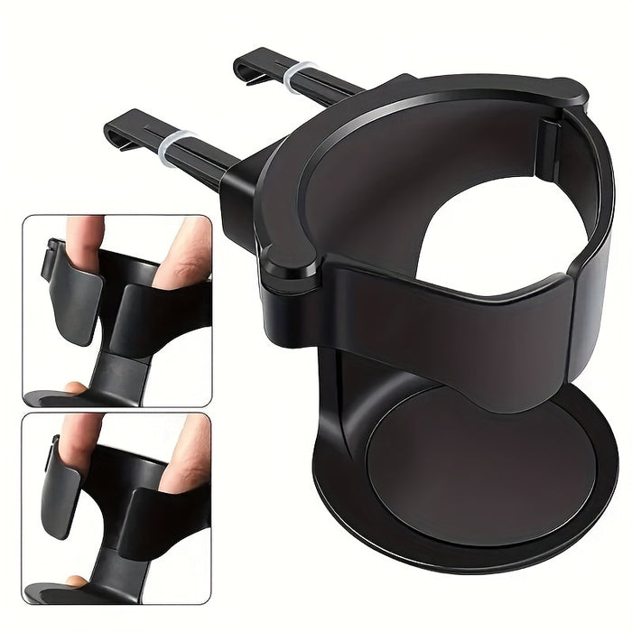 1pc Adjustable PVC Car Cup Holder - Fit, Secure Grip with Sponge Pad Base, Ideal for Water Bottles & Cans, Easy Installation