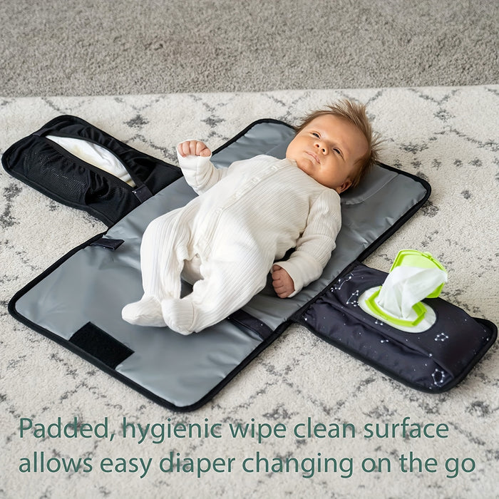 Portable Changing Pad For Baby Diaper Bag Or Changing Table Pad.One-Hand Diaper Change Pad. Waterproof Travel Changing Pad. BabyShower Gifts, Newborn Baby Essentials, Unisex Baby Stuff, ChristmasHalloween Thanksgiving Day Gif