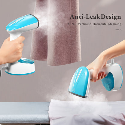 Folding Handheld Clothes Steamer, 20g/ min Strong Steam Output, 25-Sec Fast Heat-up, Garment Wrinkle Remover for Home, Office & Travel, Aqua, By Yabano