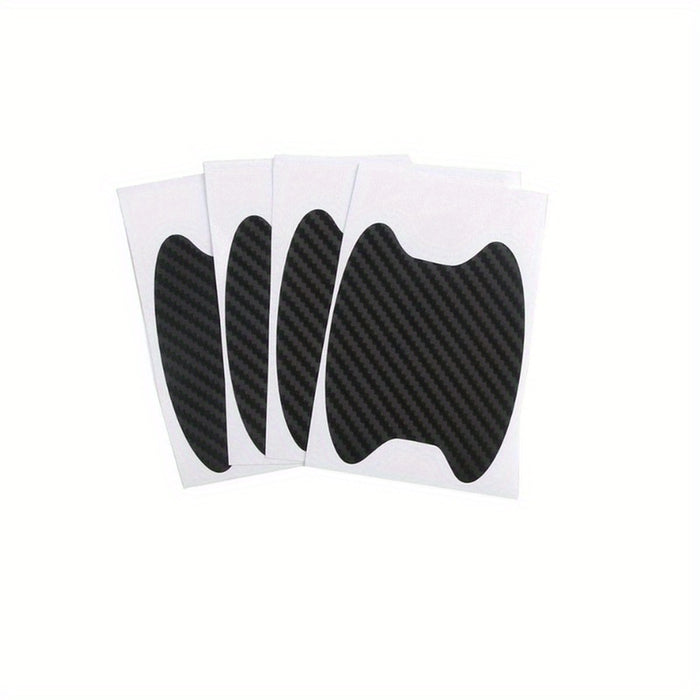 4 pcs 4 Pcs Universal Carbon Fiber Car Door Handle Protectors - Scratch Resistant Adhesive Film