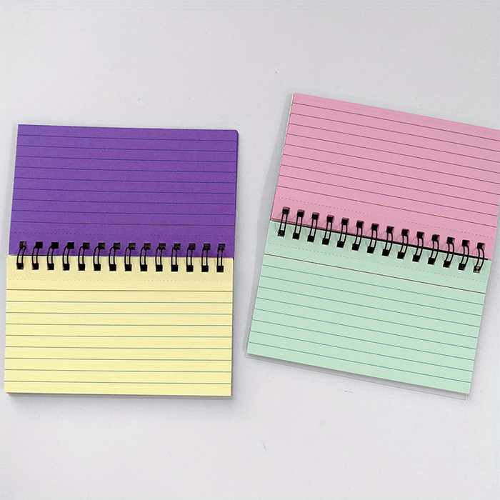 1pc Color Spiral Notebook, Simple Portable Student Journal Notebook, Student, Office