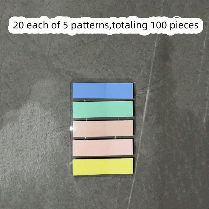 100pcs 100-Pack Portable Sticky Notes: Creative Index Markers & Note Stickers for Students, Index Cards, and Bookmarks