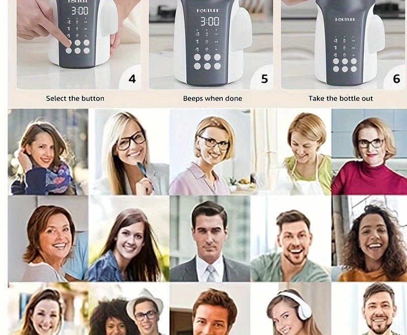 HAUTURE 8-in-1 Fast Bottle Warmer, Bottle Warmer for Breast milk and Formula, Auto Water Refill Accurate Temp Control, with Timer, Defrost, Sterilizing, Keep Warmer for All Bottles