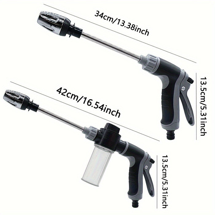 1pc High-Pressure Car Wash Water Gun, Durable Plastic, Garden Hose Nozzle, Multi-Functional Watering Tool, Powerful Cleaning for Cars & Gardens