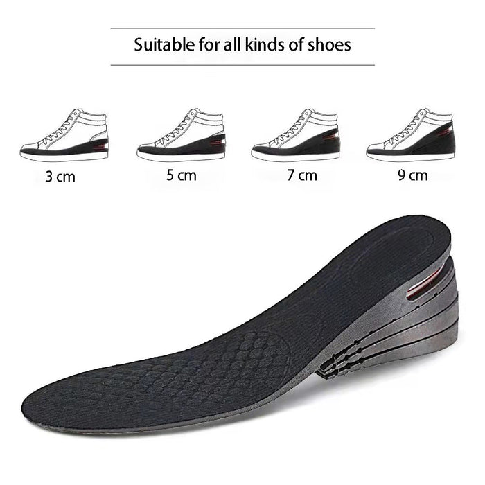 Invisible Height Increase Insoles: Adjustable Heel Cushions for Taller Support and Foot Comfort