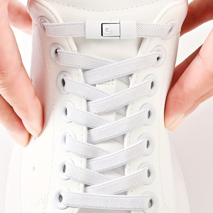 1 pair 2pcs 2pcs 2-Pack Free-Tie Shoelaces with Buckles for Sneakers and Canvas Shoes