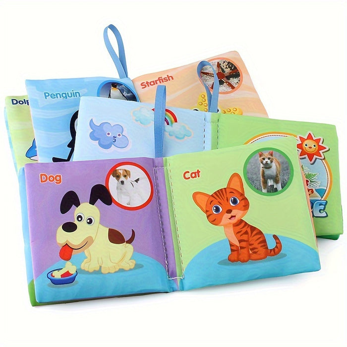 5-Pack/3-Pack Soft Fabric Baby Books, Cognitive Educational Toys, Durable & Washable, Vibrant Fruit, Animal, Ocean Themes, Early Learning & Cognitive Development, Perfect for Christmas, Birthday, Halloween, Thanksgiving, East