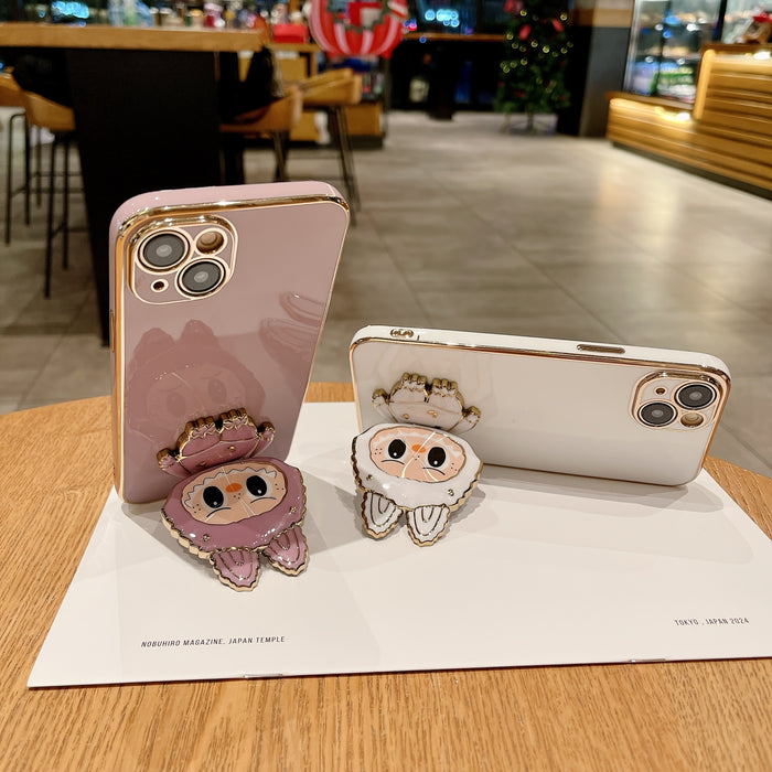 [Cute Animal Design Mounts] Cartoon Character ABS Phone Holder Stickers, Waterproof Adhesive Mounts, Cute Animal Design, with Horizontal and Vertical Support for Makeup Mirror and Mobile Phone