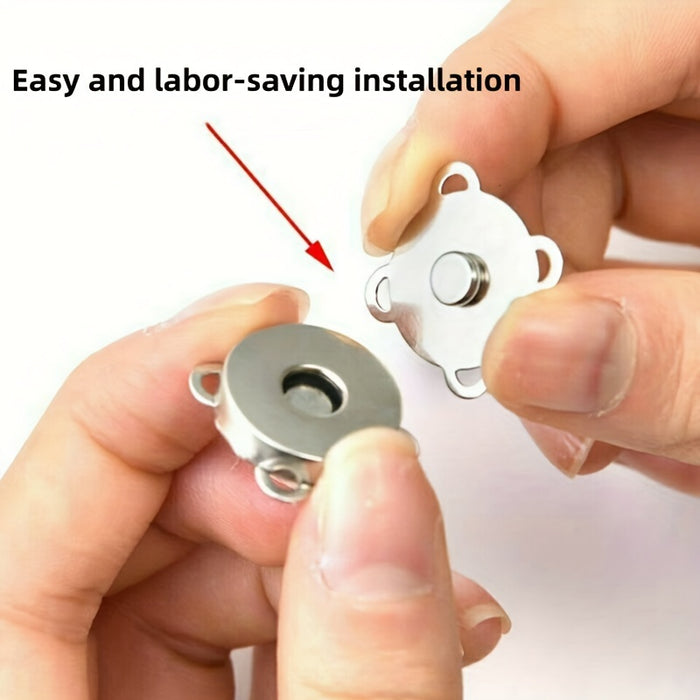 5/8 Pairs Hand-sewn Magnetic Invisible Snap Buttons DIY Plum Blossom Buckles Strong Magnetic Buttons, Clothing Bag Accessories