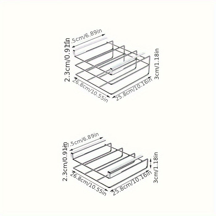 1pc Versatile 3-Tier Kitchen Rack - Space-Saving Wall-Mounted Metal Shelf for Paper Towels, Pot Lids & Cutting Boards with Wooden Accents - Sleek Modern Design for Efficient Storage, Kitchen Organizers And Storage, Utility Ra