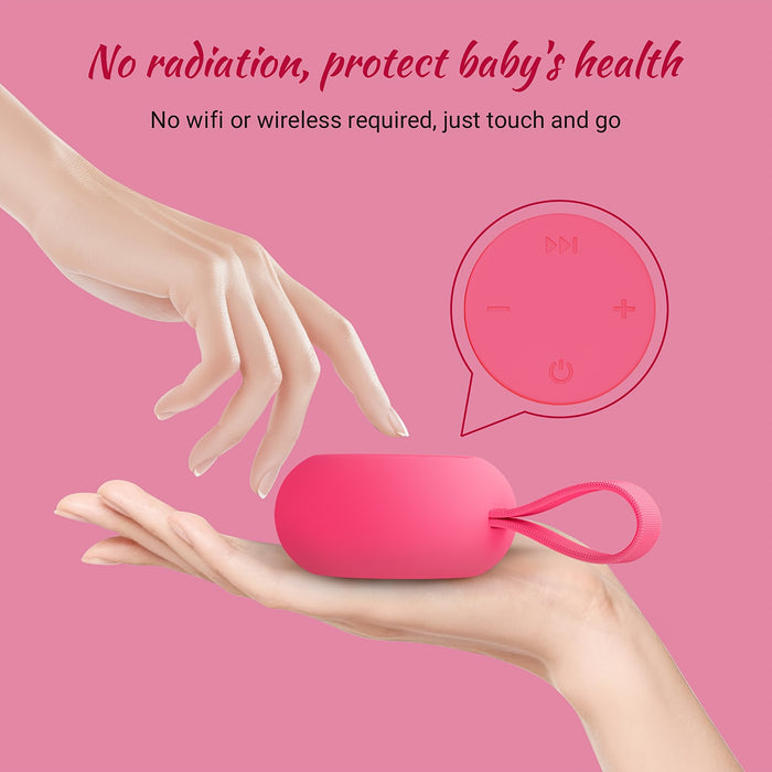 Portable Baby Sound Machine [White Noise For Babies Kids Adults][Baby Sleep Soother][12 Soothing Sounds] 15 Hours Battery Life, Registry Gift, Baby Shower, Clips On Baby Stroller