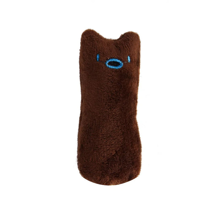 1pc Cat Design Cat Teaser Toy Containing Squeaky Plush Pillow Toy Interactive Pet Supply