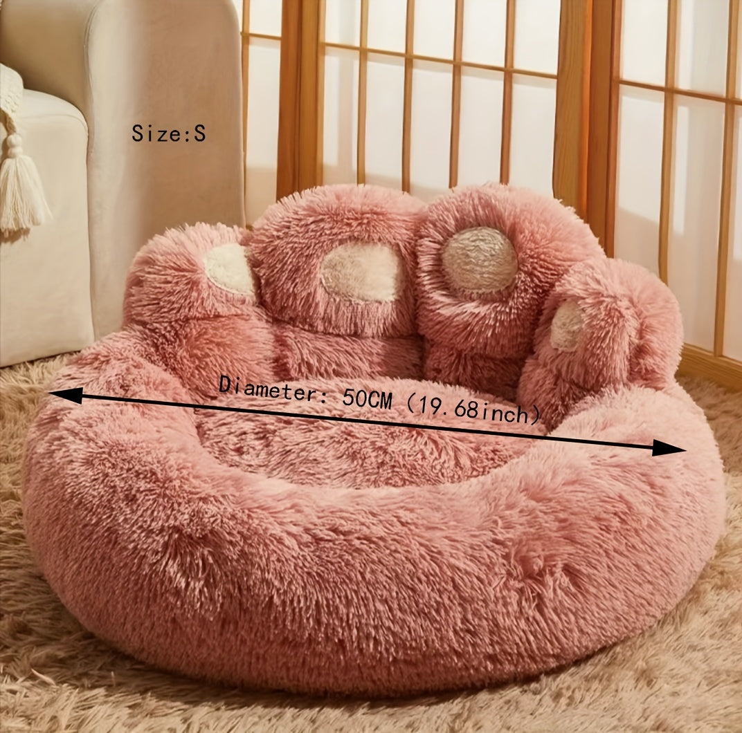 Soft Long Plush Cat kennel dog kennel winter warm pet bed Cat Bed Cat Mat Animals Sleeping Sofa Christmas Gift