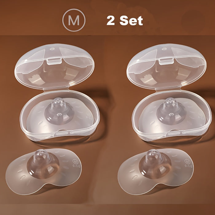 2pcs Breastfeeding Nipple Shields - Butterfly Shaped Silicone Nipple Protectors, Soft Nipple Covers - For Nursing Mothers -  Suitable for Sore or Flat Nipples -  Perfect Gift for New Moms