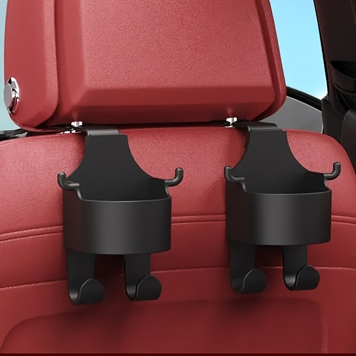 1pc Multi-Function Car Organizer with Hook, Cup Holder & Storage Box - Durable PP Material for Seat Back Drink and Phone Holder