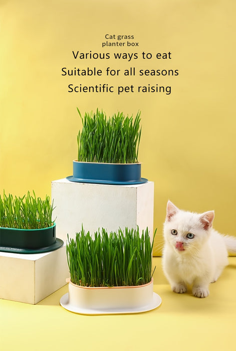 1pc, Hydroponic Grass Growing Pot For Improved Digestion And Health - Includes Greenhouse Grow Box (Seeds Not Included)