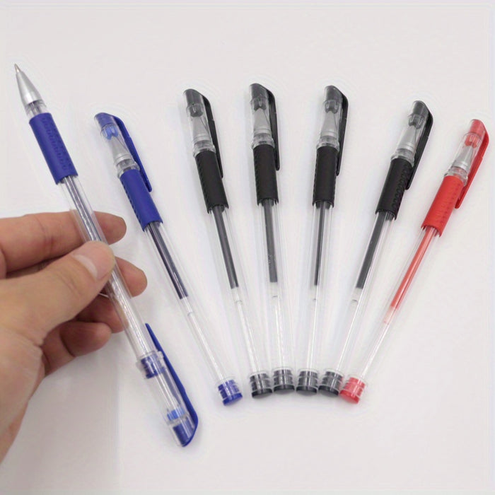 10pcs Gel Pens Set Black Blue Red Refill Gel Pen Bullet Tip 0.5mm School & Office Supplies Stationery kawaii accessories stationery Japanese Office School Cute