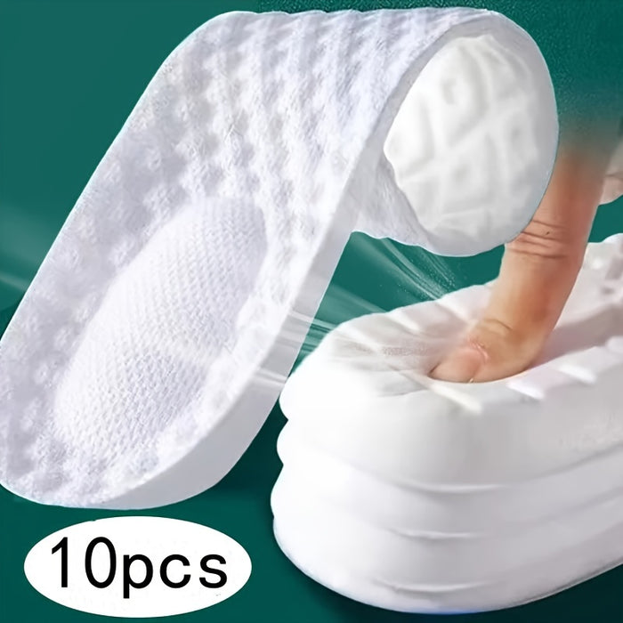 10pcs/5pairs 10 Pairs Super Soft Sports Insoles with Shock Absorption and Arch Support for Running, Walking, and Athletic Activities