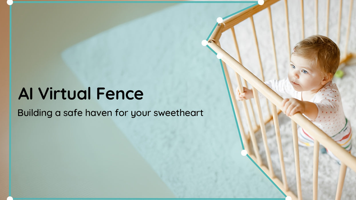 BOIFUN 720P WiFi Youngsters Monitor Camera with App Control, 5" Screen, Motion & Crying Detection, PTZ, Night Vision, Alarm Area, Temperature & Humidity Sensor, Two-Way Talk, ECO Mode, Rechargeable Battery, Smartphone App Com