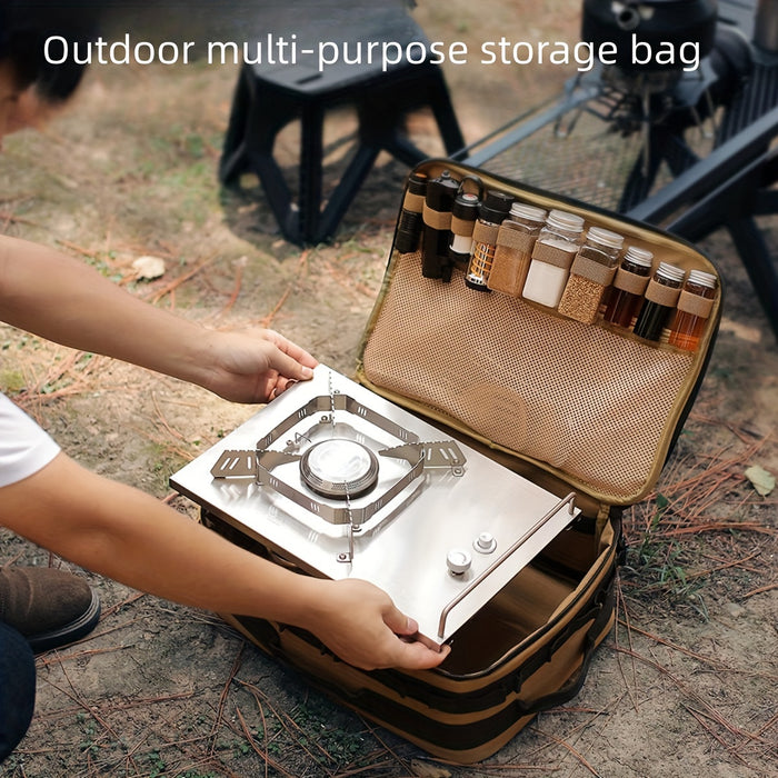 [Large Outdoor Cooking Set] 15L Large Capacity Outdoor Cooking Utensils Set - With Storage Function, Shockproof Picnic Pot And Gas Canister Storage Bag Included - Perfect for Outdoor Party, Camping, Travel