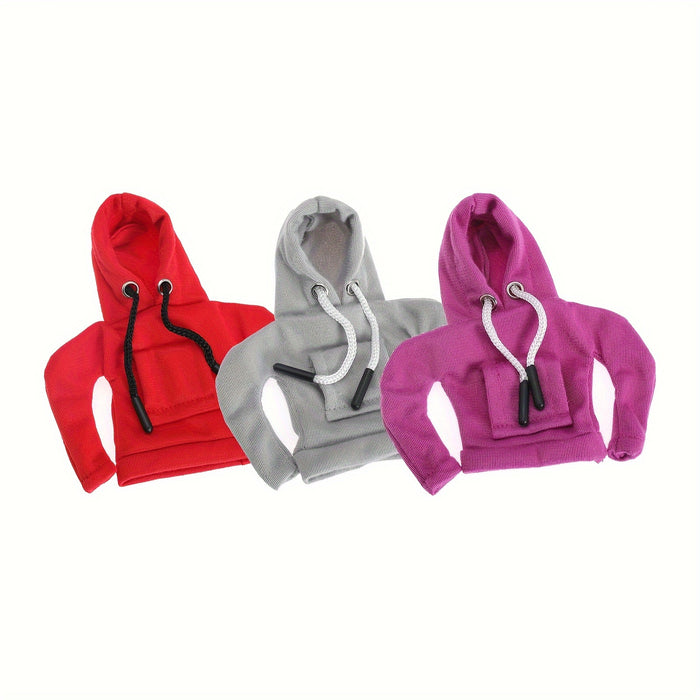 Large Universal Car Gear Shift Cover Hoodie, Fashionable Mini Hooded Sweatshirt for Auto Gear Stick Shifter Knob, Interior Accessories Decor