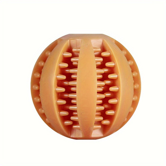 1pc Interactive Rubber Chew Toy for Small Dogs: Durable & Tooth-Cleaning Ball for Puppy Playtime