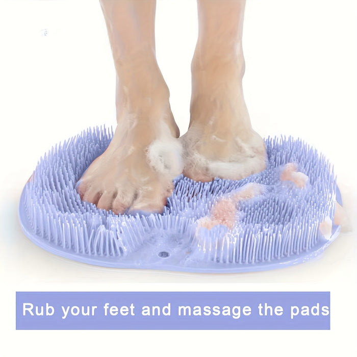 1pc Unscented Alcohol-Free Shower Foot Scrubber - Promotes Circulation, Exfoliates, Manual Operation, No Batteries, Bathroom Accessory