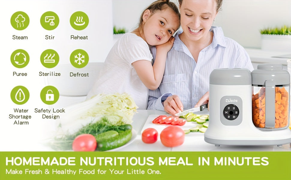Youngsters Food Maker - Auto Cooking, One Button Control | Processor Steamer Puree Blender for Healthy Homemade Food, White
