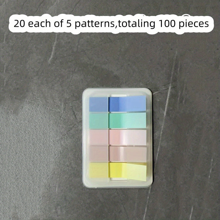 100pcs 100-Pack Portable Sticky Notes: Creative Index Markers & Note Stickers for Students, Index Cards, and Bookmarks