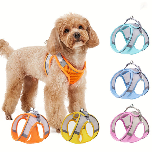 Soft Mesh Pet Harness for Small Dogs: Comfy & Safe Reflective Vest for Walking