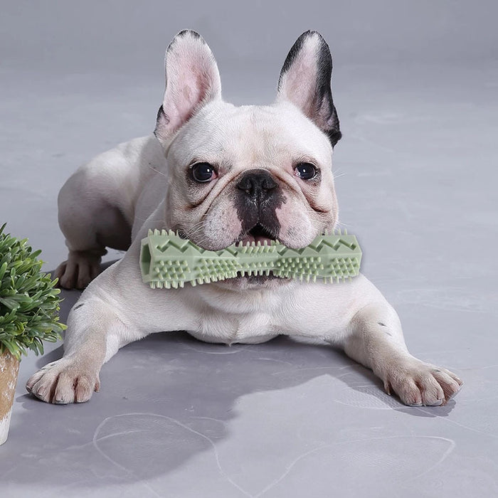Durable Dog Chew Stick, Toothbrush For Tooth Cleaning And Massage - Soft Rubber Pet Toy
