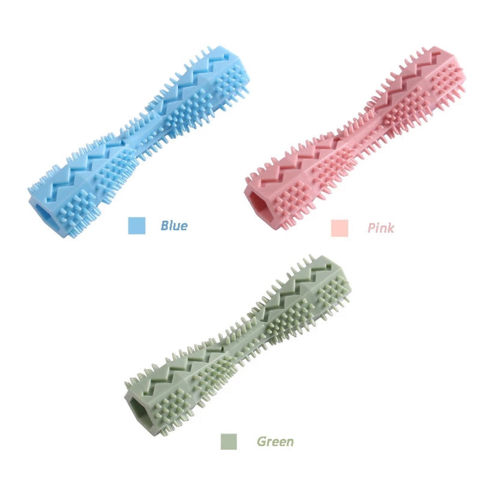 Durable Dog Chew Stick, Toothbrush For Tooth Cleaning And Massage - Soft Rubber Pet Toy