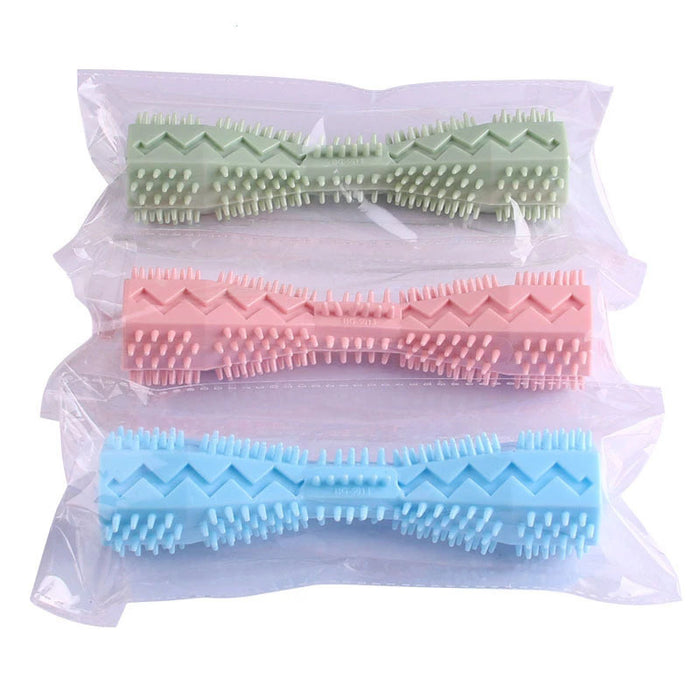 Durable Dog Chew Stick, Toothbrush For Tooth Cleaning And Massage - Soft Rubber Pet Toy