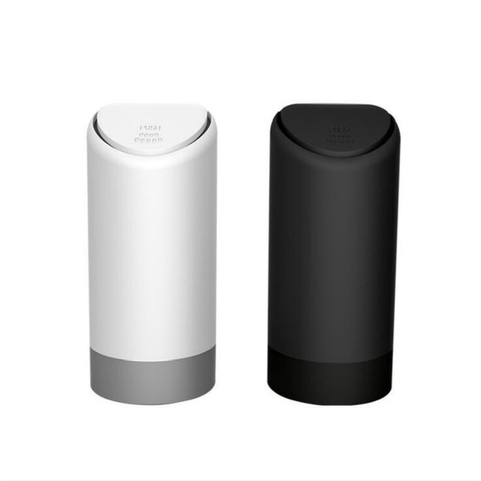 Black/White Car Garbage Can Car Trash Silicone Convenient Sanitary Noiseless Storage Box