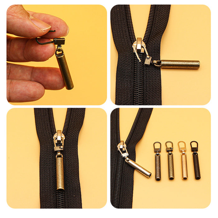1/5pcs Metal Replacement Detachable Zipper Puller, For Small Hole, For Bag Coat Down Jacket, Suitcase, Zipper Accessories