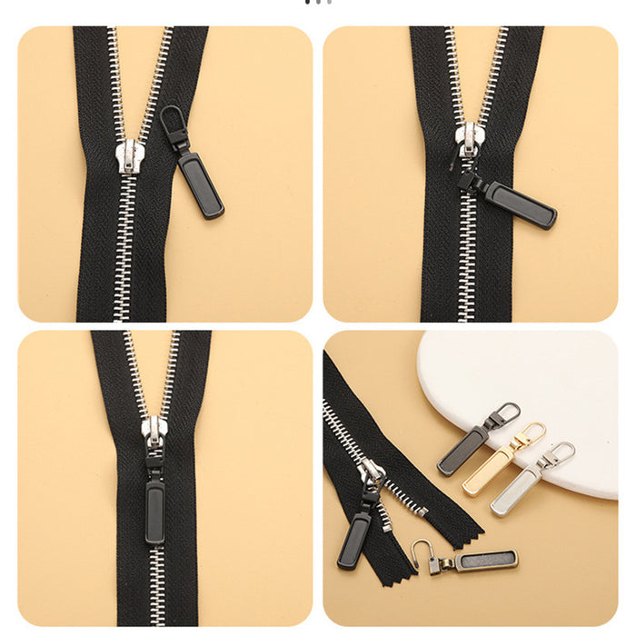 1/5pcs Metal Replacement Detachable Zipper Puller, For Small Hole, For Bag Coat Down Jacket, Suitcase, Zipper Accessories