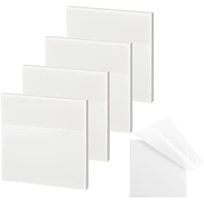 1pc 50 sheets 50-Sheet Transparent Sticky Notes: Waterproof Self-Adhesive Translucent Notes for Books, Journals, and Office Use