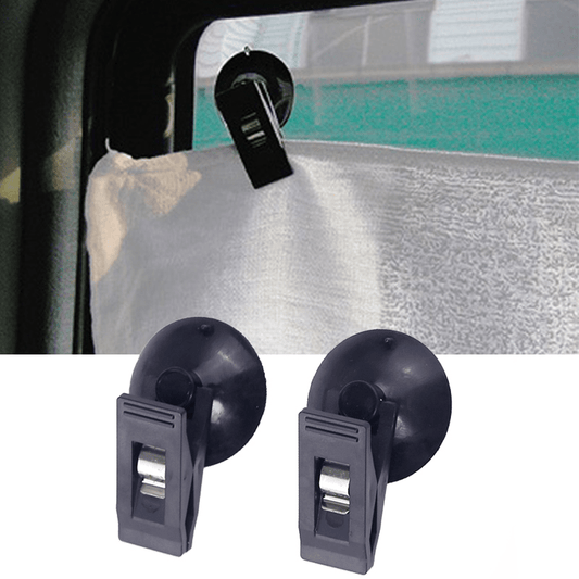 1 pair Universal Car Window Suction Cup Mount for Sunshades, Towels, Tickets, and More