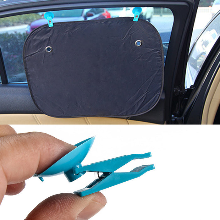 1 pair Universal Car Window Suction Cup Mount for Sunshades, Towels, Tickets, and More