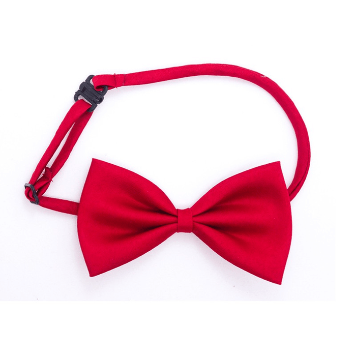 Chic Adjustable Pet Bow Tie Collar - Durable Polyester, Fits Small to Large Dogs & Cats