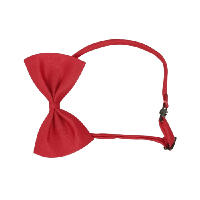 Chic Adjustable Pet Bow Tie Collar - Durable Polyester, Fits Small to Large Dogs & Cats