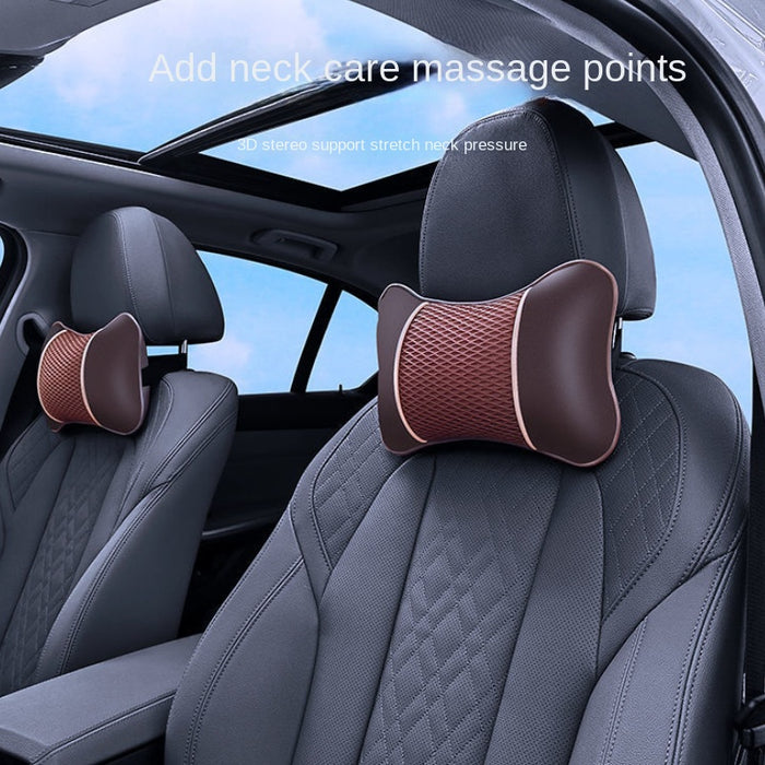 Universal Car Faux Leather Ice Head Pillow Neck Support for Car Accessories