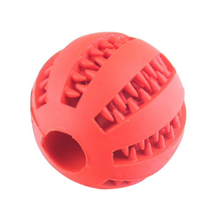 1pc Interactive Rubber Chew Toy for Small Dogs: Durable & Tooth-Cleaning Ball for Puppy Playtime