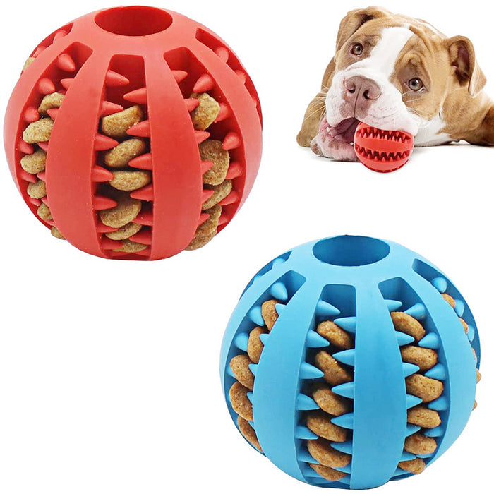 1pc Interactive Rubber Chew Toy for Small Dogs: Durable & Tooth-Cleaning Ball for Puppy Playtime